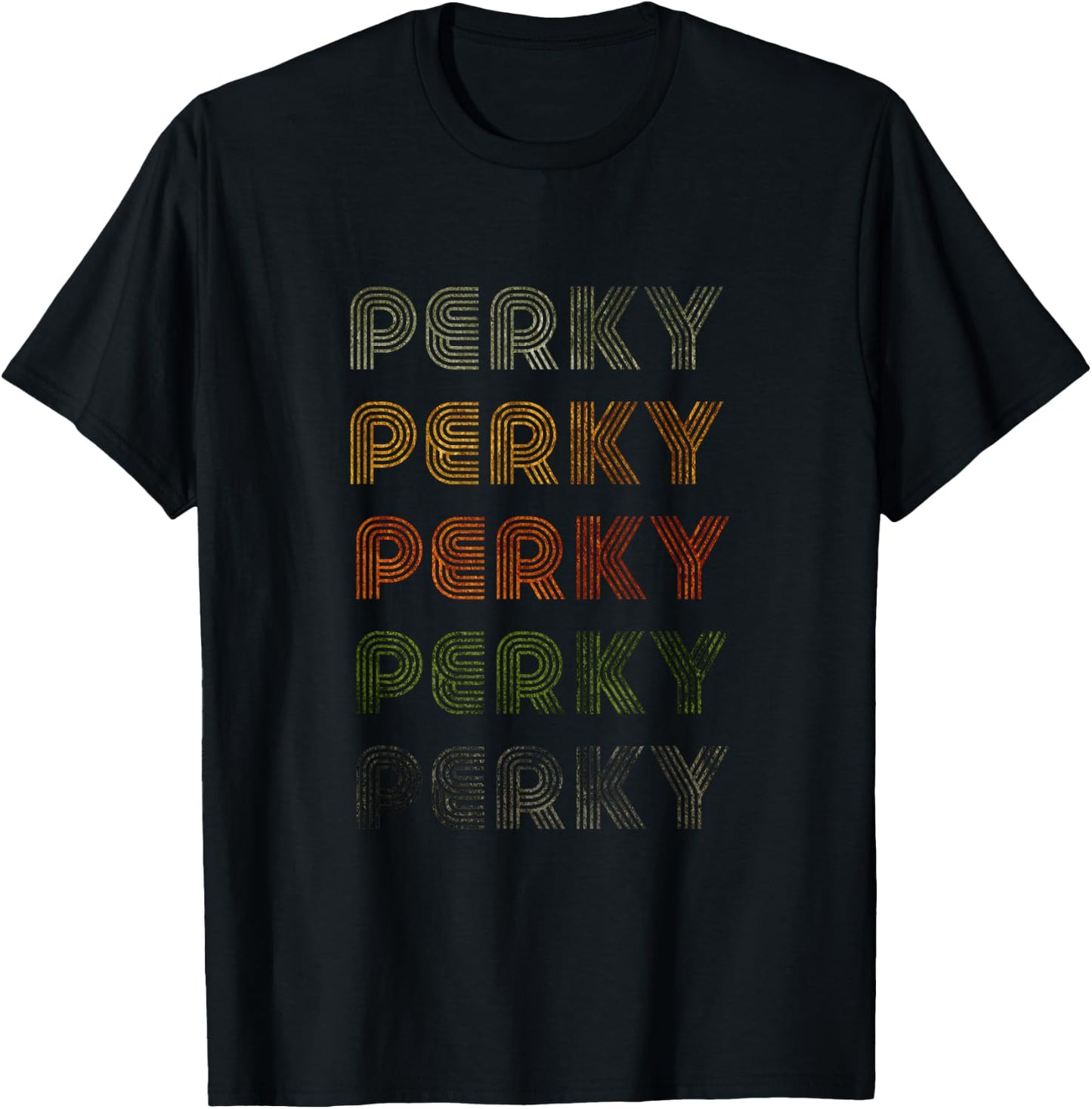 Love Heart Perky Grunge Vintage Style Black Perky T-Shirt - T-Shirt | Black