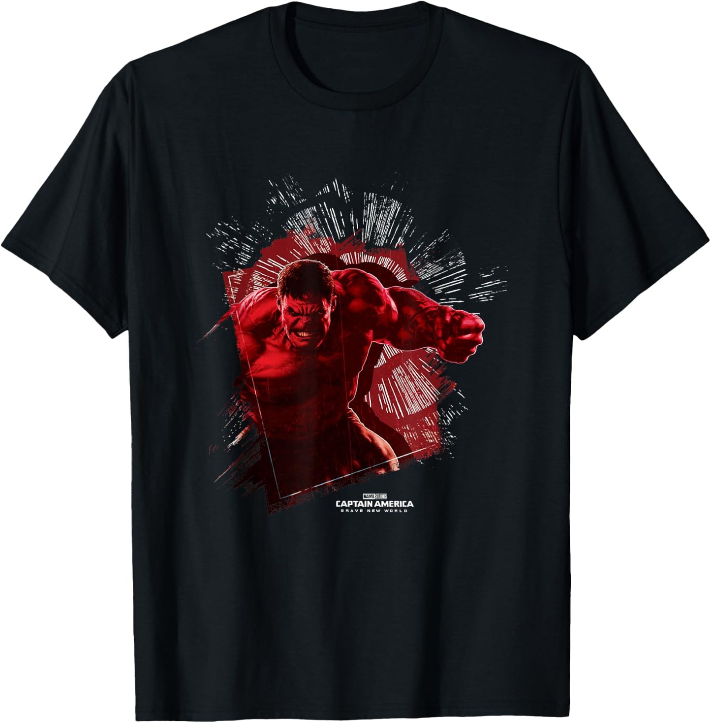Marvel Captain America: Brave New World Red Hulk Smash , Black, S T-Shirt - T-Shirt | Black