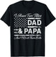I Have Two Titles Dad Papa Rock Them Both T-Shirt - T-Shirt | Black