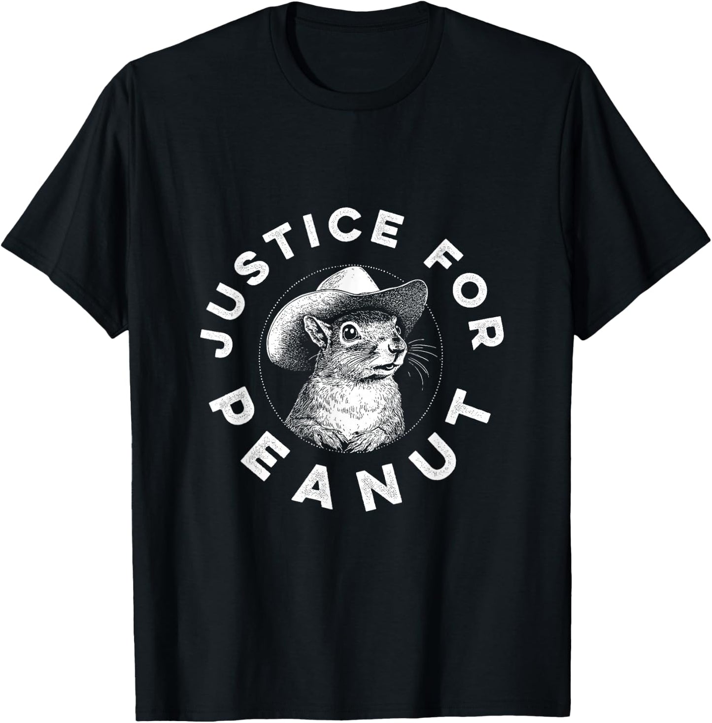 Justice For Peanut The Squirrel - Peanut Squirrel T-Shirt - T-Shirt | Black