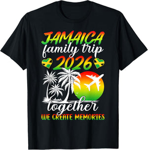 Funny Jamaica Family Trip 2026 We Create Memories Holiday T-Shirt - T-Shirt | Black