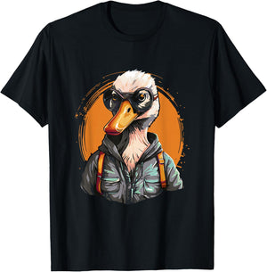 Aviator Goggles Duck T-Shirt - T-Shirt | Black