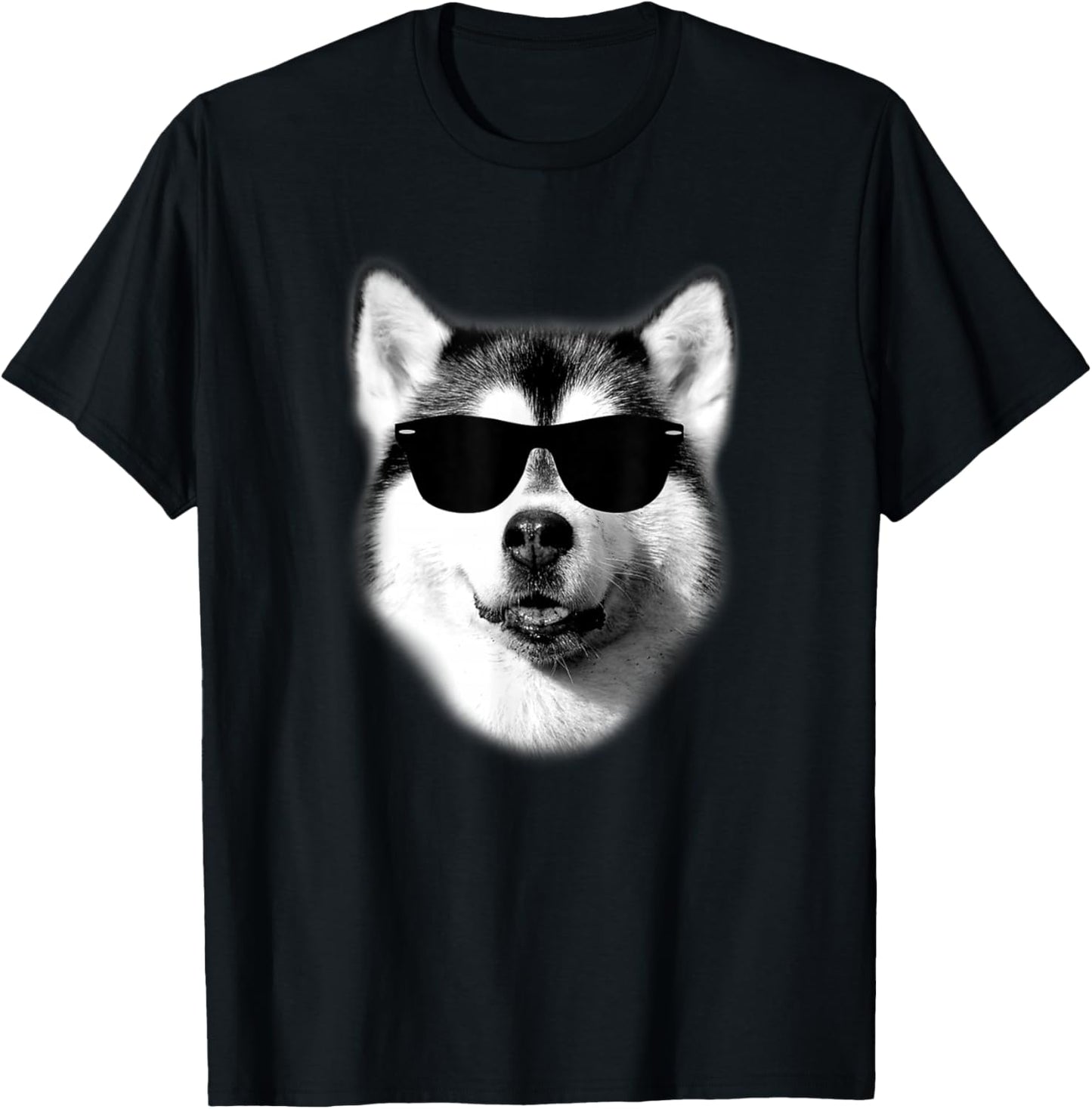 Cool Siberian Husky T Shirt Gift Women Boys & Girls T-Shirt - T-Shirt | Black