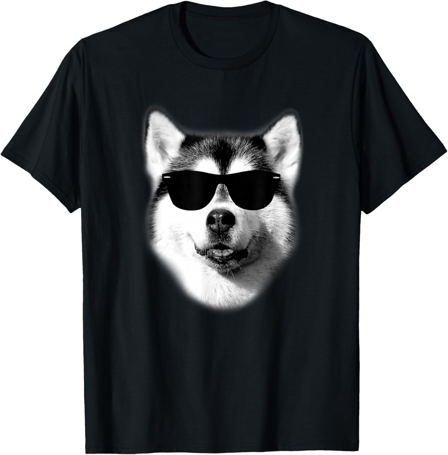 Cool Siberian Husky T Shirt Gift Women Boys & Girls T-Shirt - T-Shirt | Black