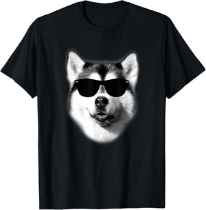Cool Siberian Husky T Shirt Gift Women Boys & Girls T-Shirt - T-Shirt | Black