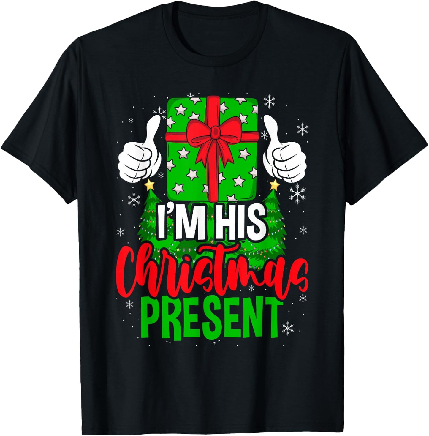 Funny Matching Couples Christmas His And Hers T-Shirt - T-Shirt | Black