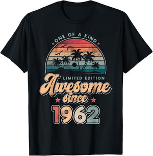 Awesome Since 1962 Palmiers 64e Anniversaire T-Shirt - T-Shirt | Black