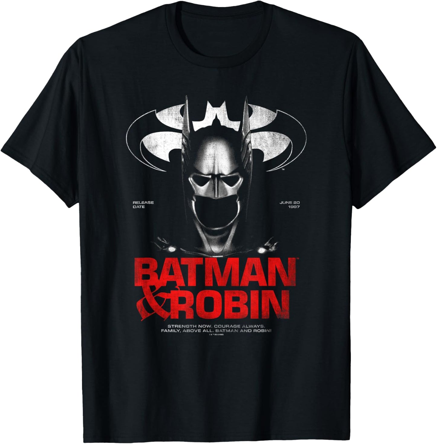 Batman and Robin Cowl 85th Anniversary T-Shirt - T-Shirt | Black