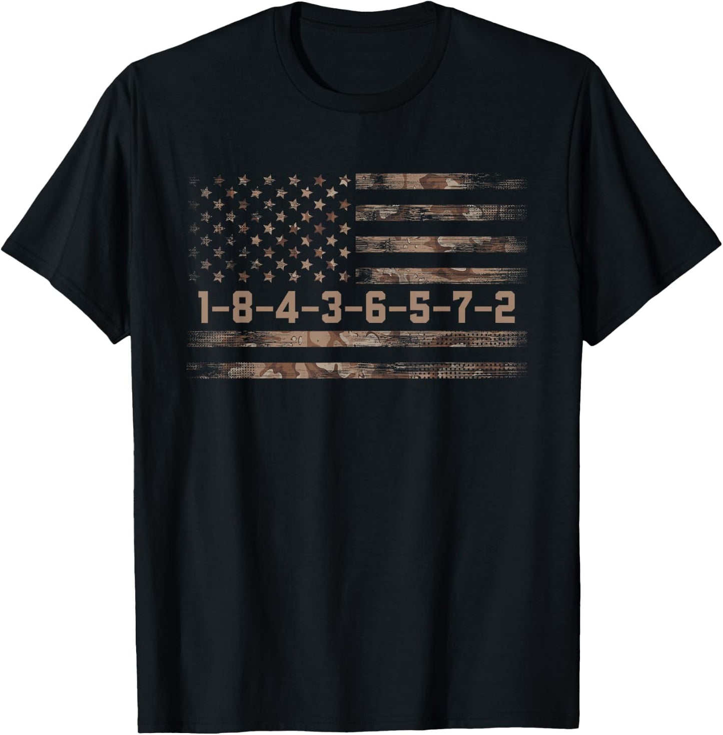 1-8-4-3-6-5-7-2 Firing Order Small Block Engine V8 T-Shirt - T-Shirt | Black