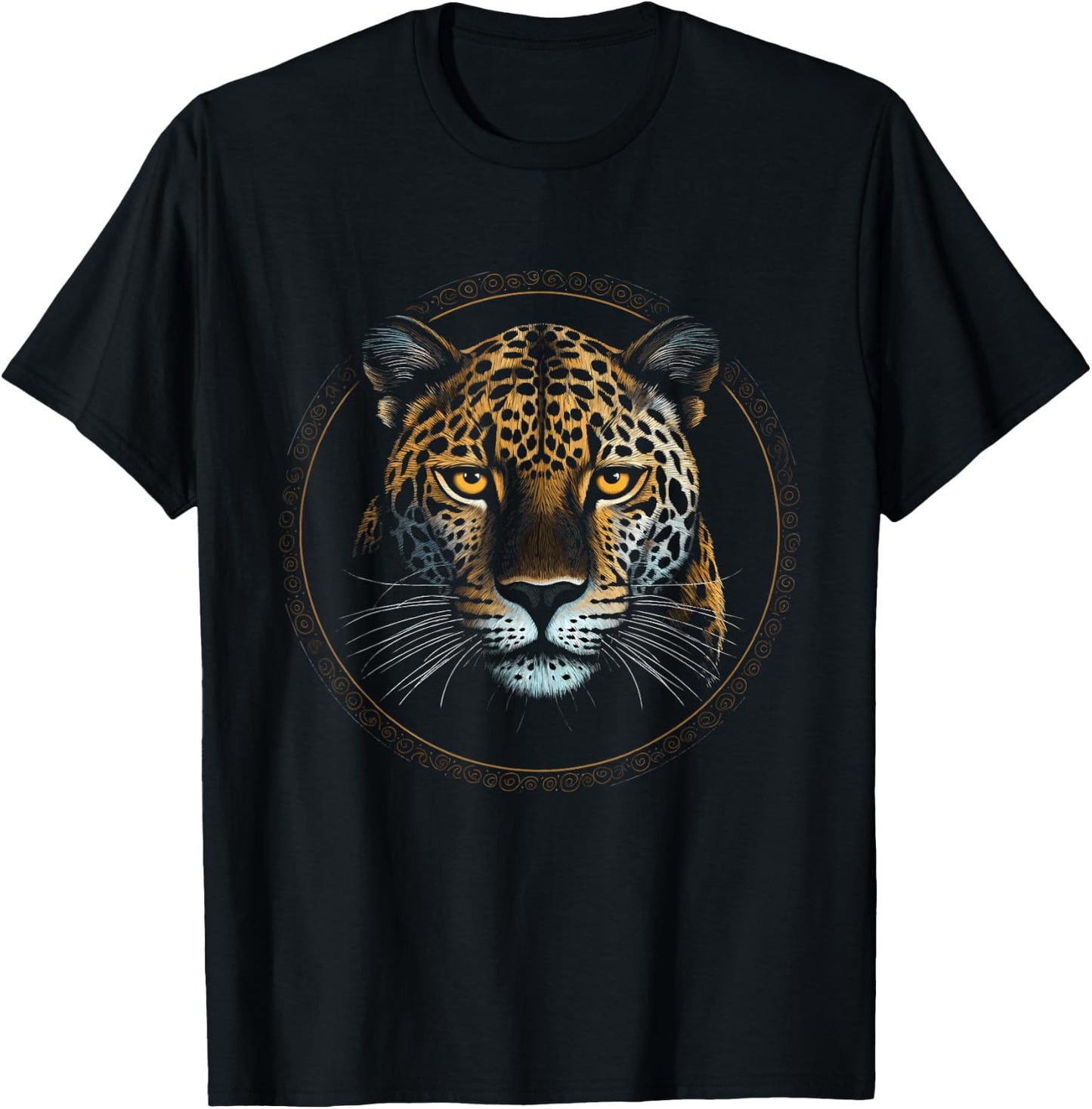 Jaguar Face Big Cat Lover Print Art Graphic Design Men Women Kids T-Shirt - T-Shirt | Black