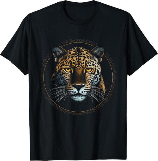 Jaguar Face Big Cat Lover Print Art Graphic Design Men Women Kids T-Shirt - T-Shirt | Black