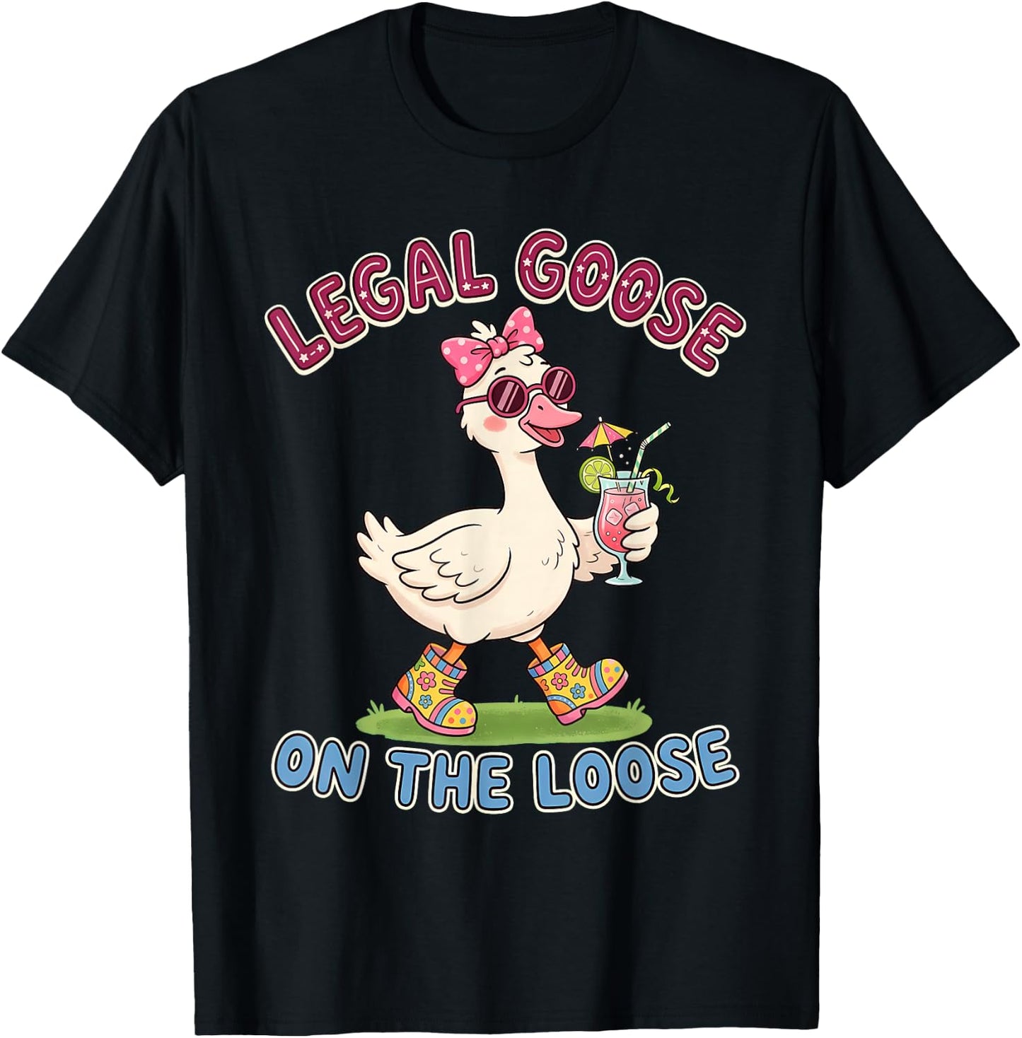 Legal Goose Girl 21st Birthday Women Summer Party T-Shirt - T-Shirt | Black