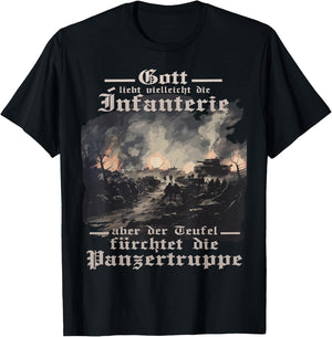 Tiger Tank Dystopian Tank T King Tiger Soldiers , black T-Shirt - T-Shirt | Black