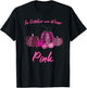 In October We Wear Pink Breast Cancer, Leopard Plaid Pumpkin T-Shirt - T-Shirt | Black