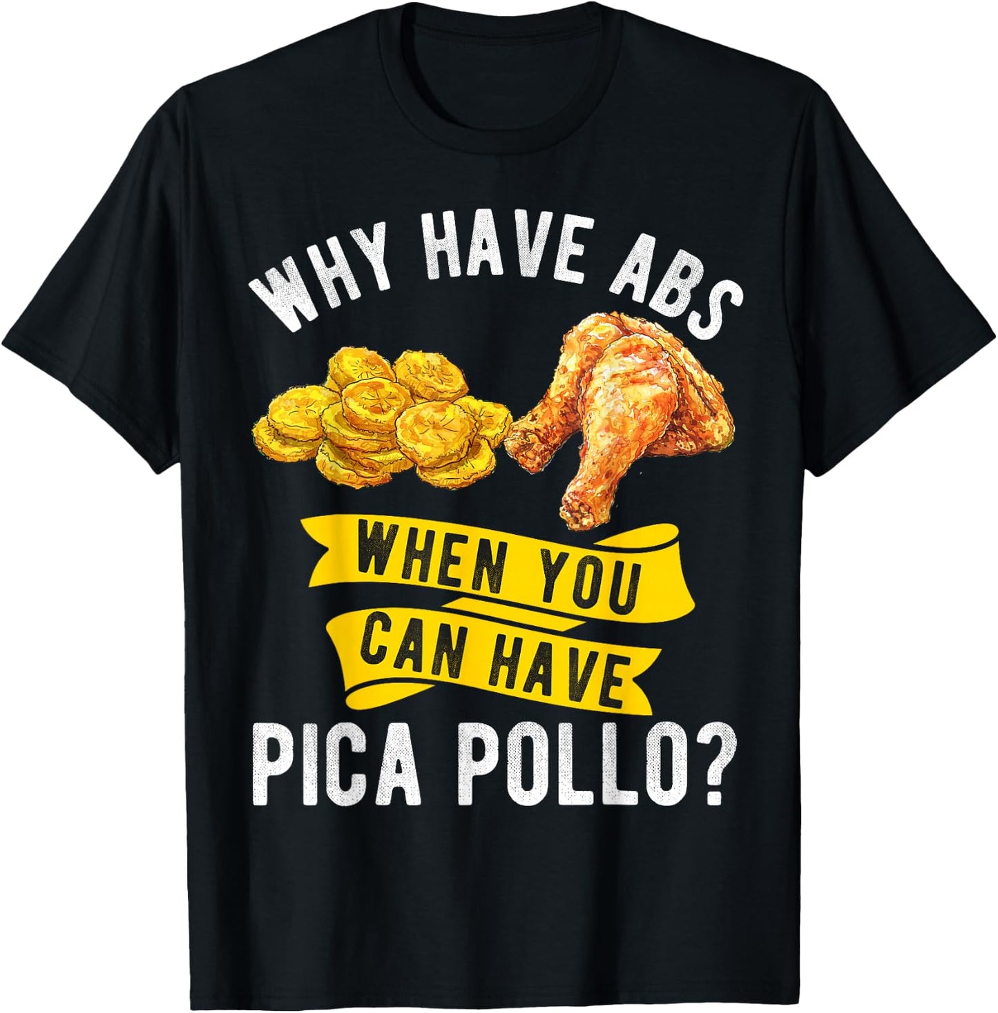 Pica PolloTostones Funny Dominican Comida Domicana RD T-Shirt - T-Shirt | Black