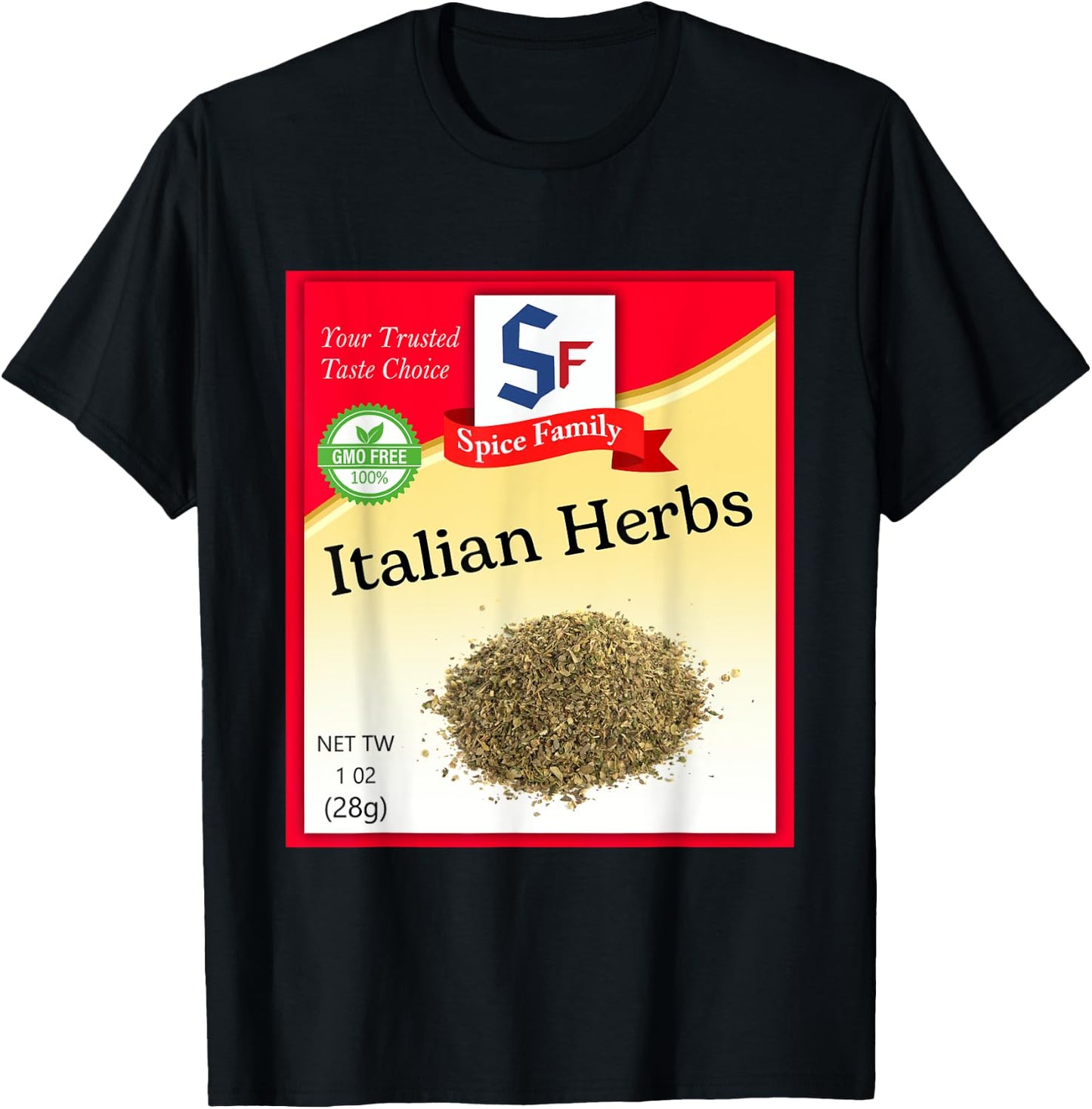 Italian Herbs Condiment Costume Holiday Spice Group Costumes T-Shirt - T-Shirt | Black