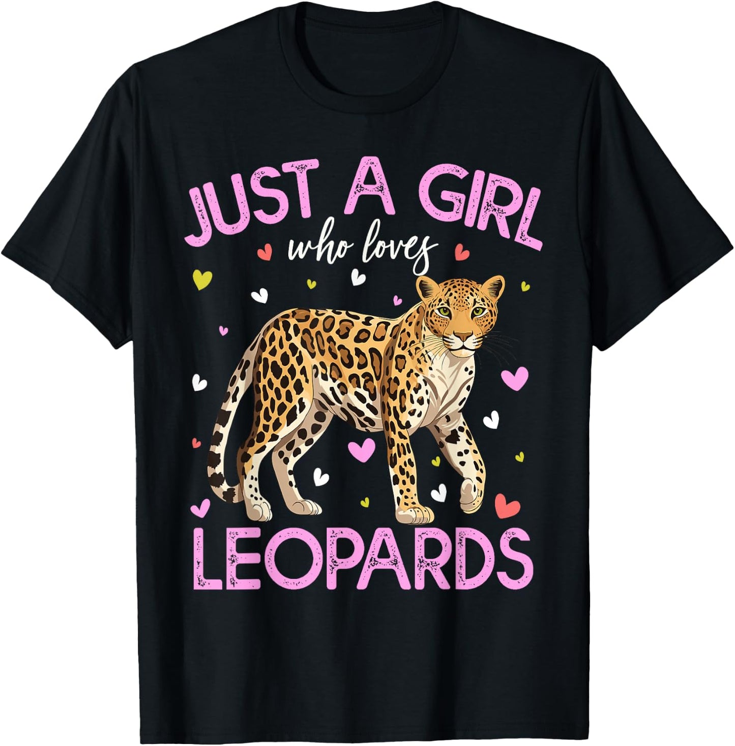 Just A Girl Who Loves Leopards Girls T-Shirt - T-Shirt | Black
