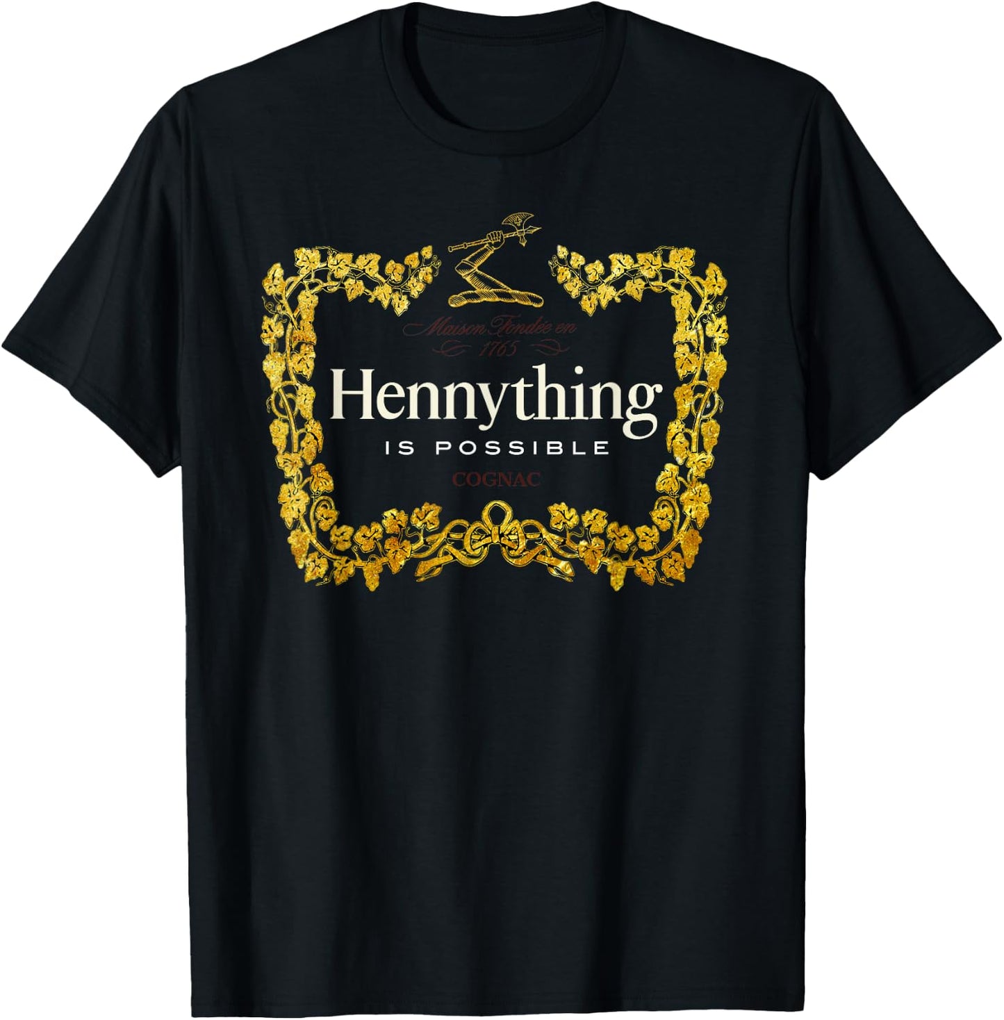 Henny Shirt, When The Henny's in The System. Henny Parody T-Shirt - T-Shirt | Black