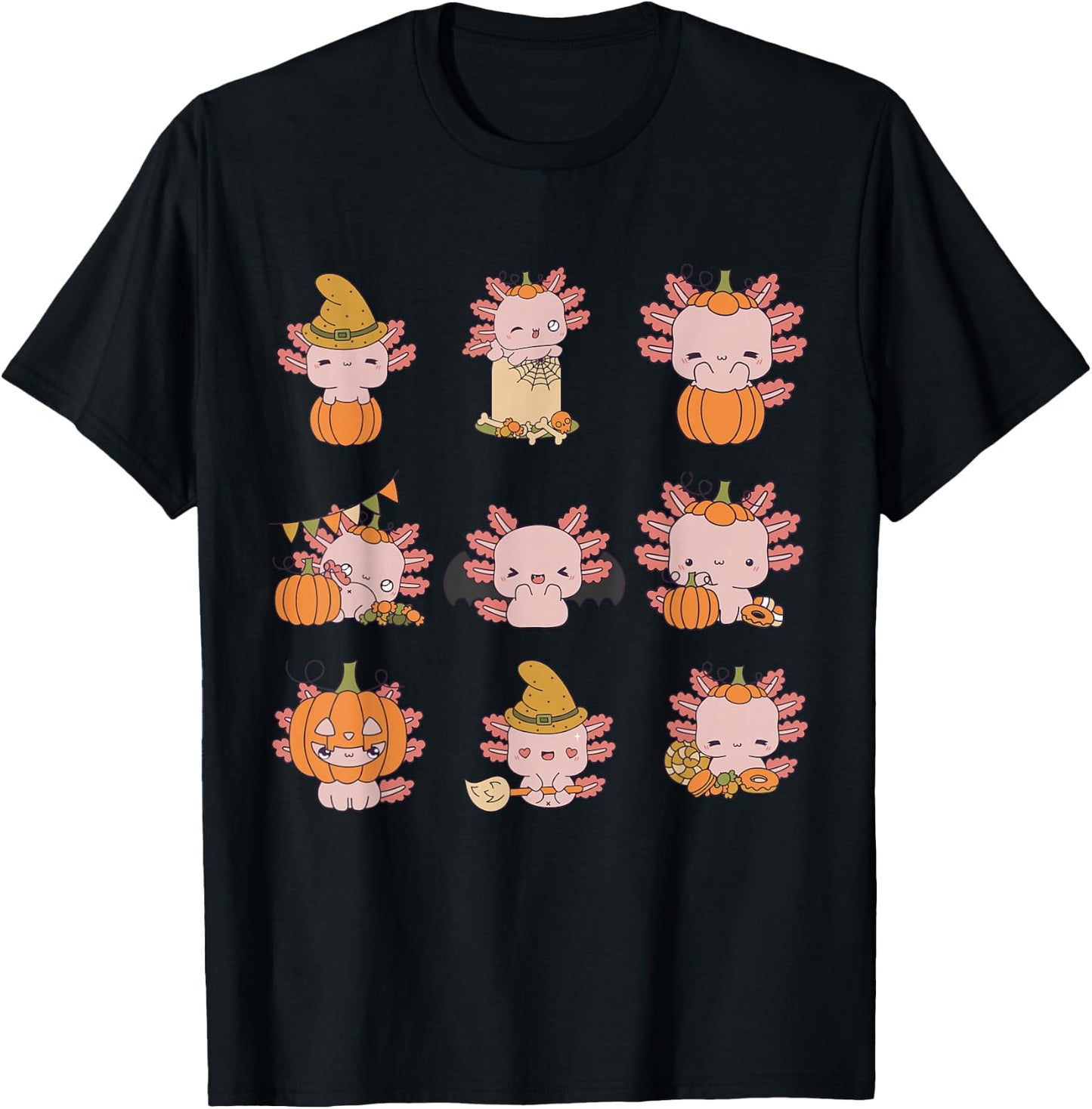 Funny Cute Lazy Halloween Costume Axolotl Toddler Kids T-Shirt - T-Shirt | Black