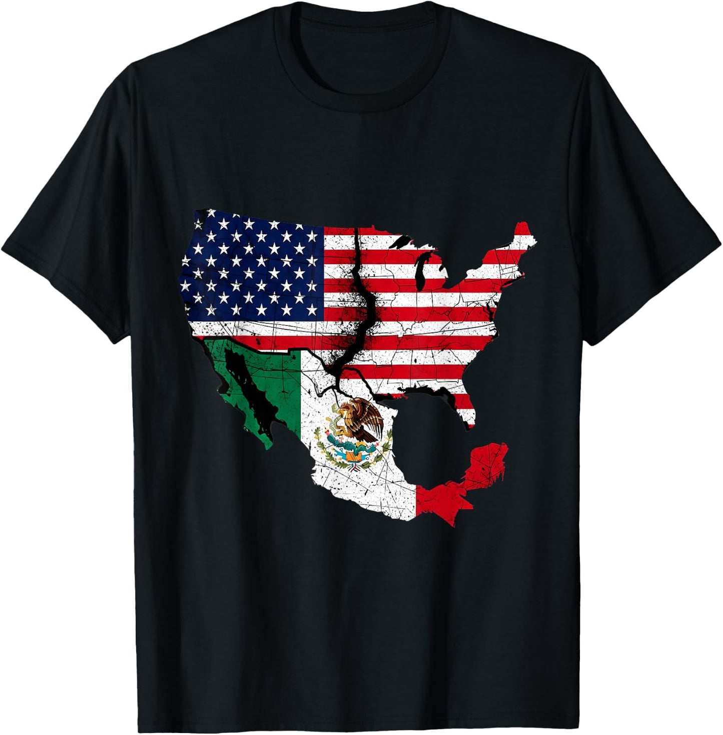 Mexico Flag Mexican Pride Mexican Roots America T-Shirt - T-Shirt | Black