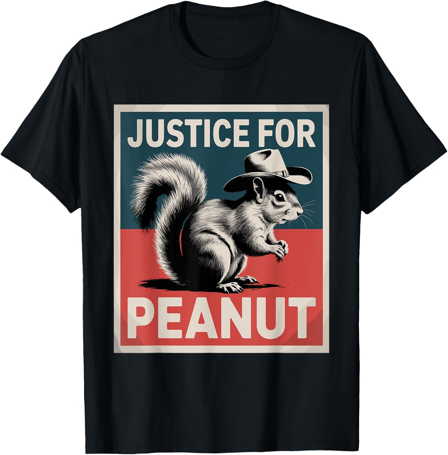 Justice for Peanut The Squirrel - The Squirrel Peanut T-Shirt - T-Shirt | Black