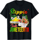 Women Steppin Into Juneteenth Afro African Sneakers Girls T-Shirt - T-Shirt | Black
