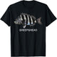 Sheepshead Gift Co. Sheepshead Saltwater Game Fish - Boys, Fishing Enthusiasts - - Short Sleeve - Black - Small - Classic Fit - Cotton, Polyester Blend T-Shirt - T-Shirt | Black