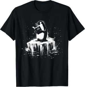 Penguin Reading The Bible - Vintage Christian Religious T-Shirt - T-Shirt | Black
