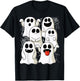 Halloween Ghost & Ghost Outfit with Spider Webs , black T-Shirt - T-Shirt | Black
