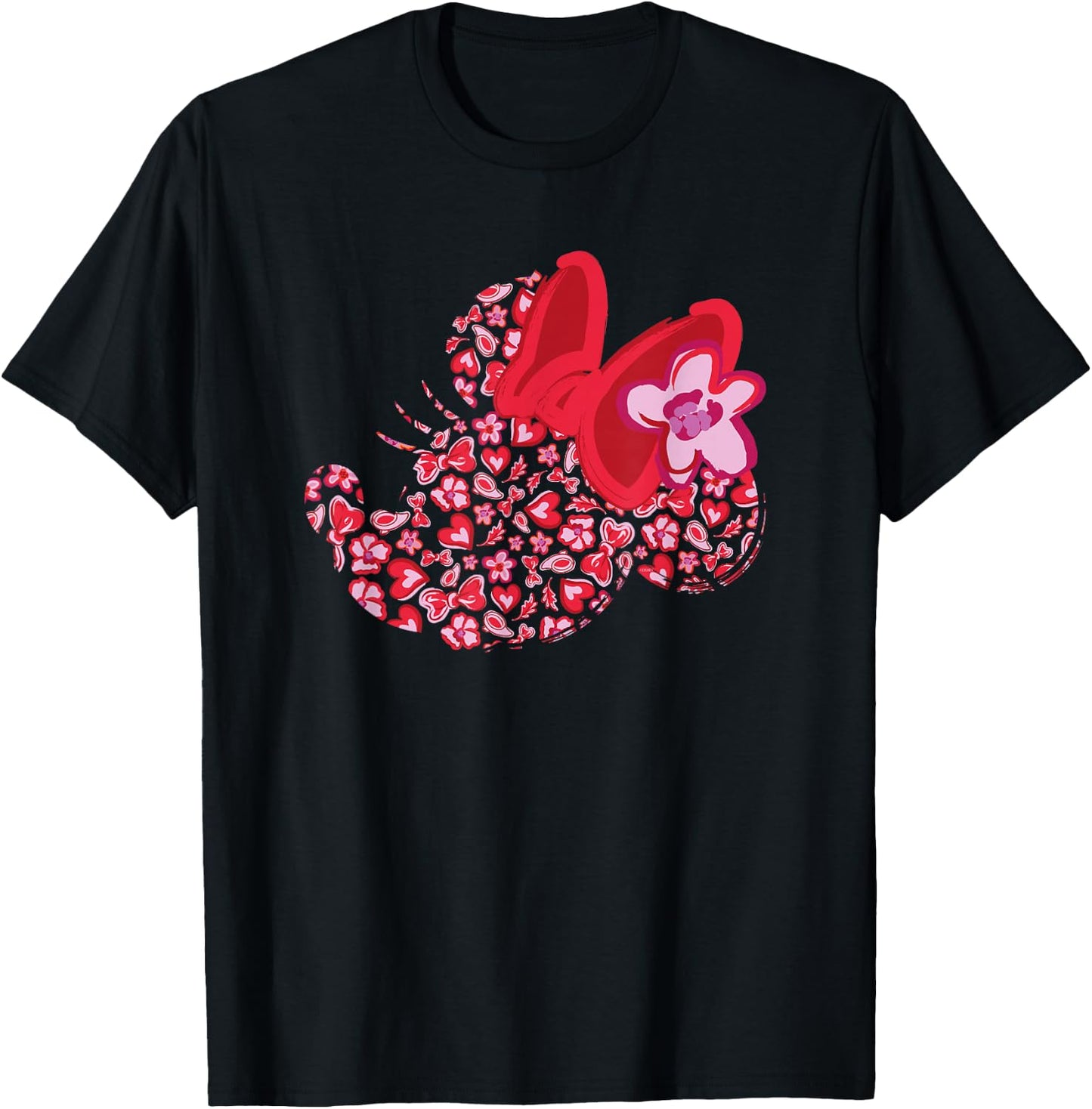 Disney Minnie Mouse Breast Cancer Awareness Silhouette T-Shirt - T-Shirt | Black