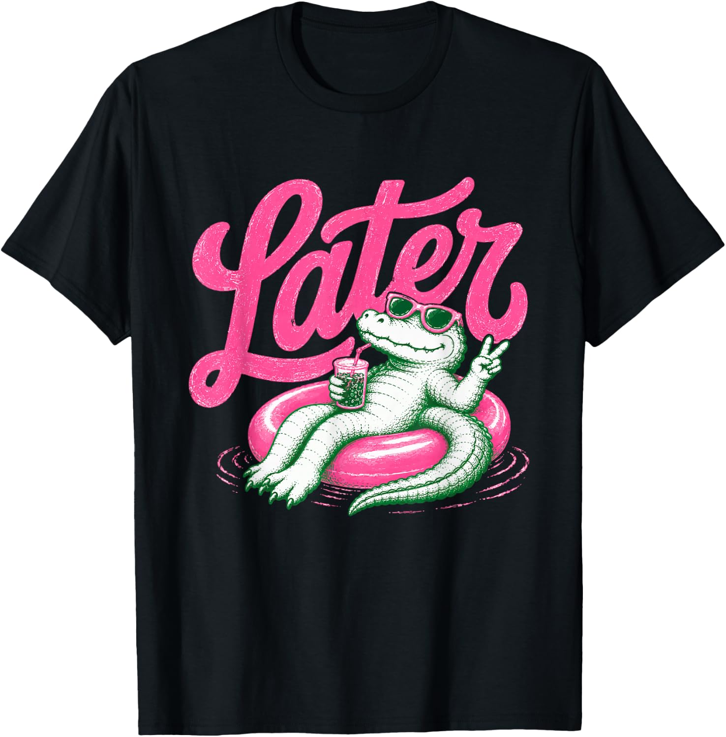 See You Later Teacher Summer Alligator Last Day of School T-Shirt - T-Shirt | Black