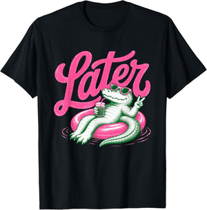 See You Later Teacher Summer Alligator Last Day of School T-Shirt - T-Shirt | Black