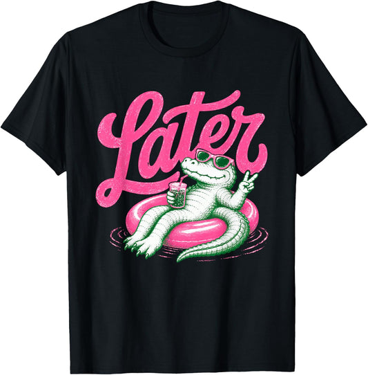 See You Later Teacher Summer Alligator Last Day of School T-Shirt - T-Shirt | Black