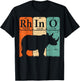 Rhino Periodic Table Elements Rhino Lover Rhinoceros Retro T-Shirt - T-Shirt | Black