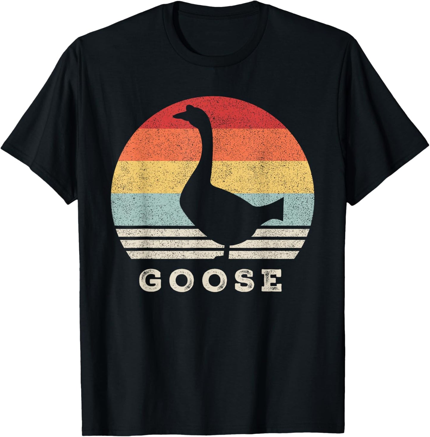 Retro Goose Shirt Funny Animal Lover Gift Vintage T-Shirt - T-Shirt | Black