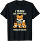 I Teach The Smartest Foxes Funny Teachers Day T-Shirt - T-Shirt | Black
