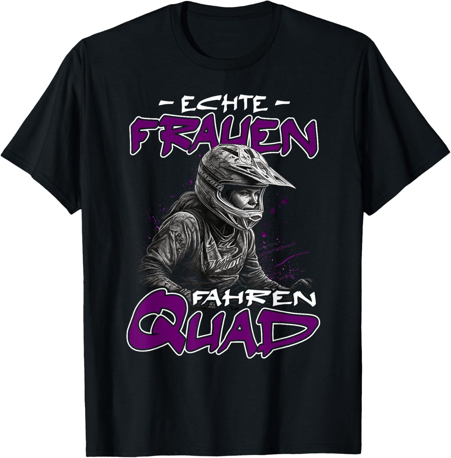 Quad Driver | Real Women Driving Qaud , black T-Shirt - T-Shirt | Black