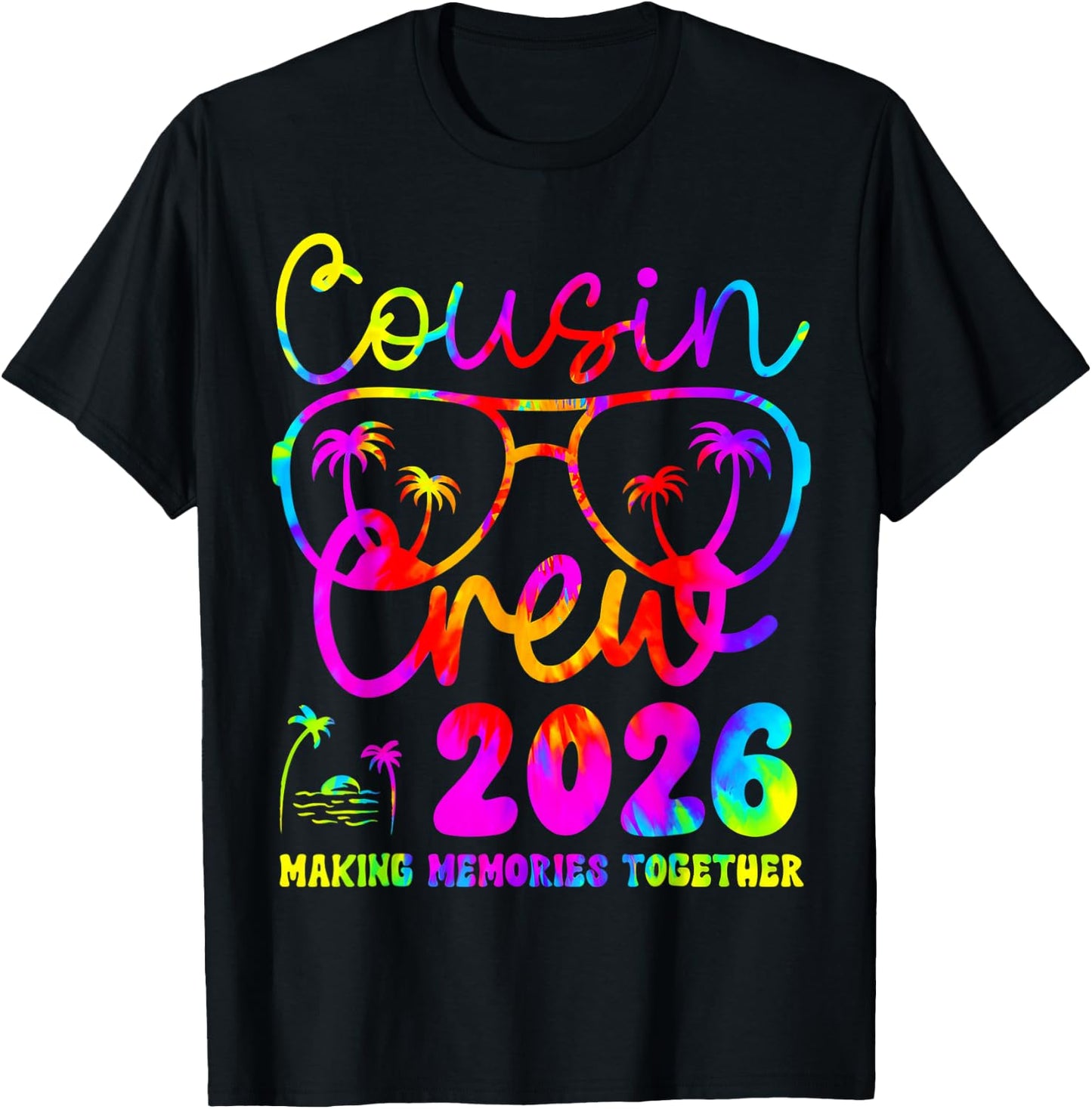Cousin Crew 2026 Summer Vacation Beach Family Trip Matching T-Shirt - T-Shirt | Black