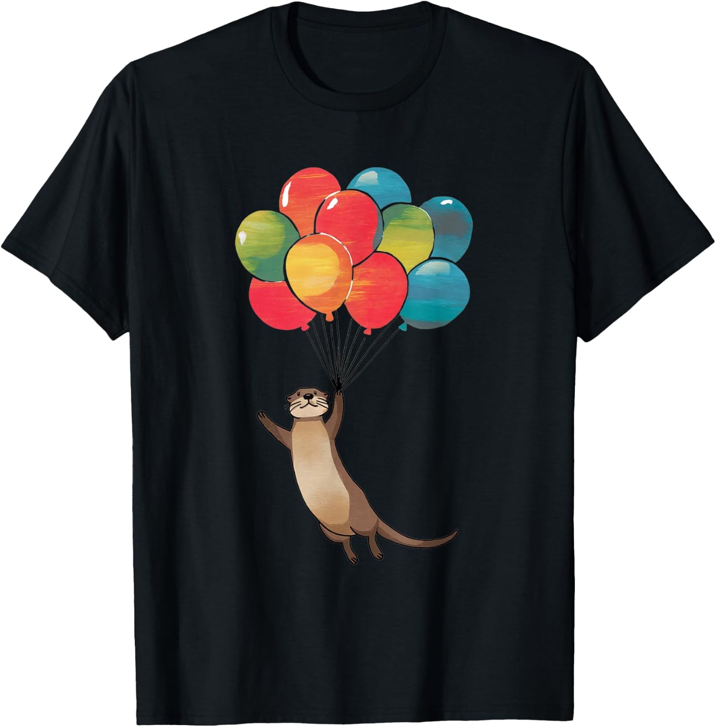 Otter Lover – Playful Wildlife Enthusiast Design T-Shirt - T-Shirt | Black