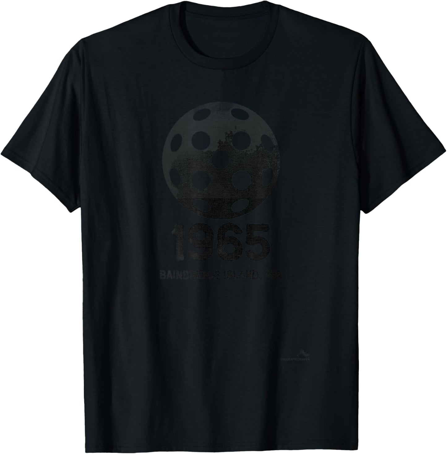 Vintage Pickleball 1965 Bainbridge Island WA T-Shirt - T-Shirt | Black