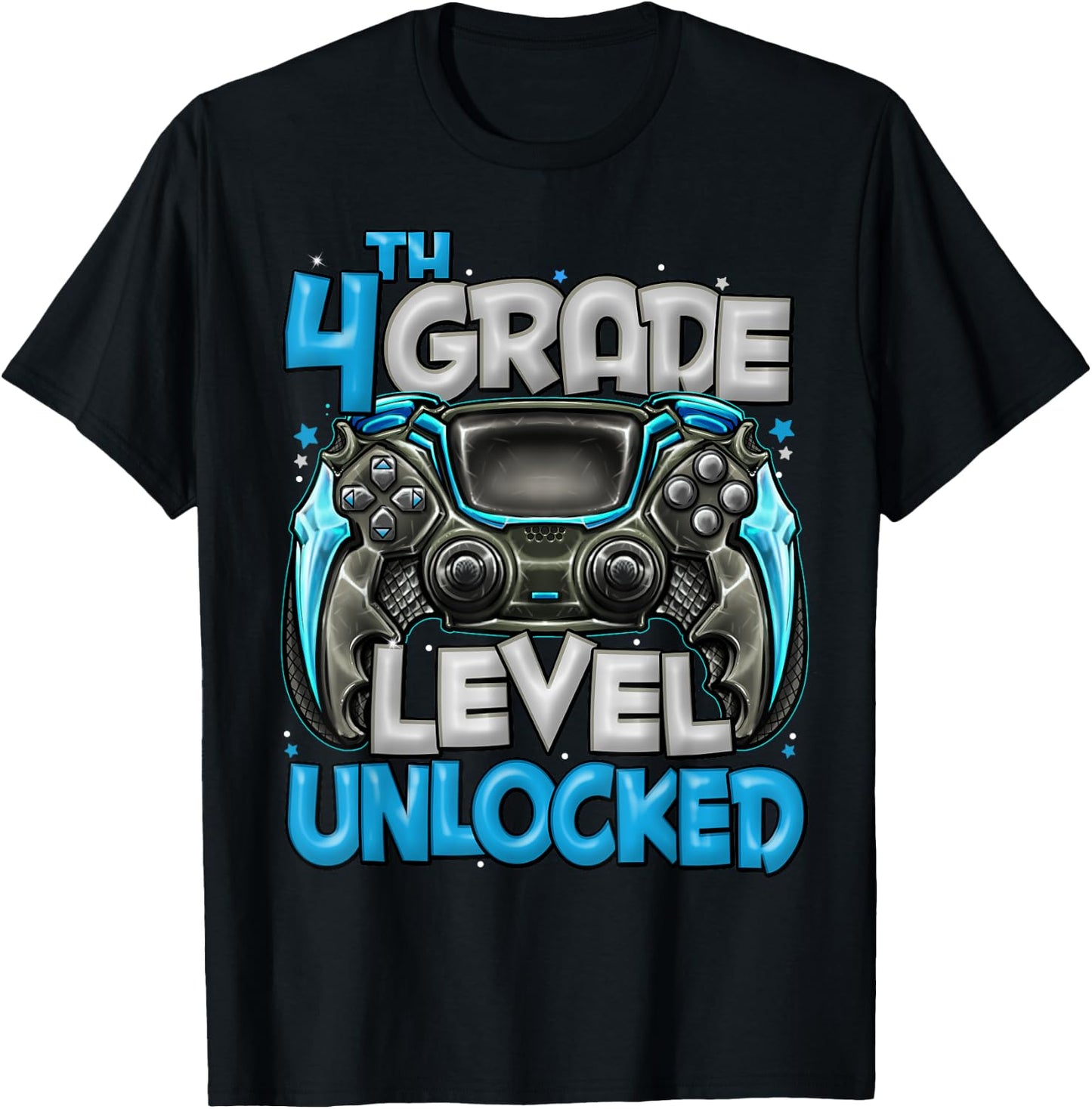 4th Grade Level Unlocked Game On 4th Grade Back To School T-Shirt - T-Shirt | Black