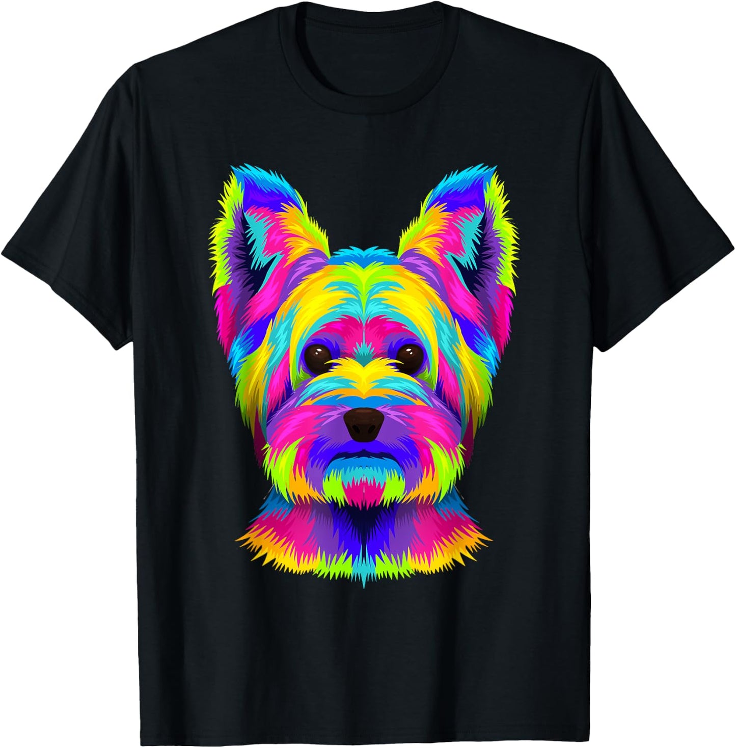 Funny Yorkshire Terrier Design Women Kids Yorkie Dog T-Shirt - T-Shirt | Black