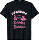 Grandma Of The Birthday Ballerina Vintage T-Shirt - T-Shirt | Black