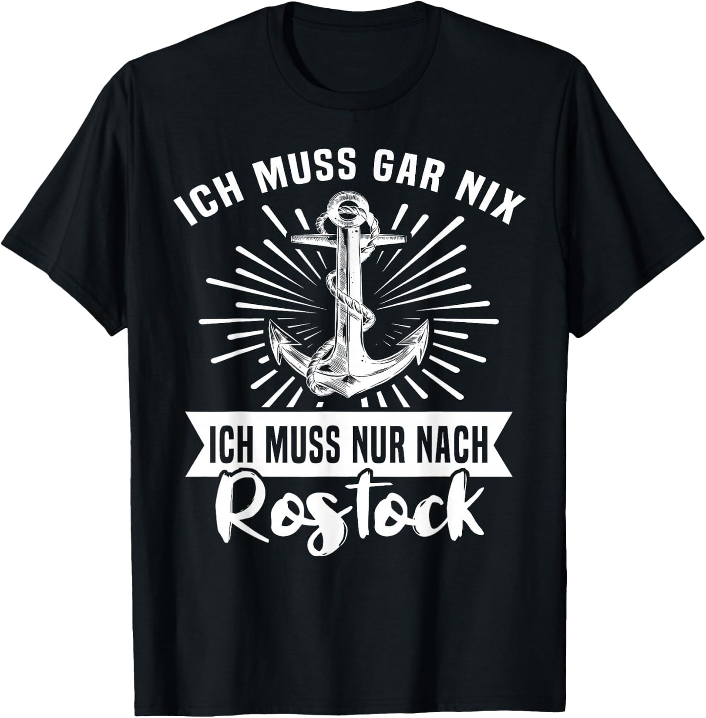 Rostock Spruch Rostockerin Ostsee Urlaub Rostocker , -Erwachsene, Schwarz, S, Kurzarm, U-Ausschnitt, Klassisch, Rostocker Souvenir, Ostseeurlaub, Ostseeküste, Rostock T-Shirt - T-Shirt | Black