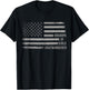Father's Day Daddy & Grandpa of Girls Outnumbered US Flag T-Shirt - T-Shirt | Black