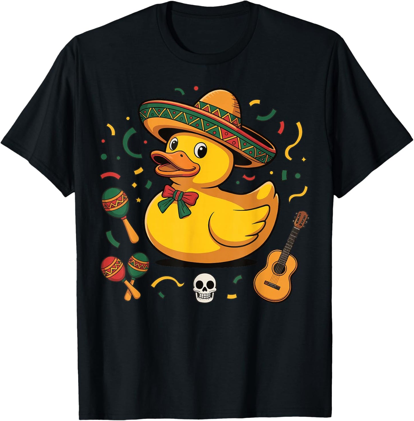 Rubber Duck Cinco De Mayo T-Shirt - T-Shirt | Black