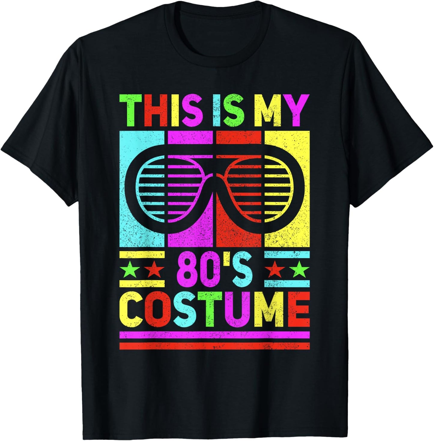 This is My 80s Costume 80 Styles Men 80's Disco 1980s Outfit T-Shirt - T-Shirt | Black