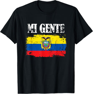 Mi Gente (My People) Ecuador Pride T-Shirt - T-Shirt | Black