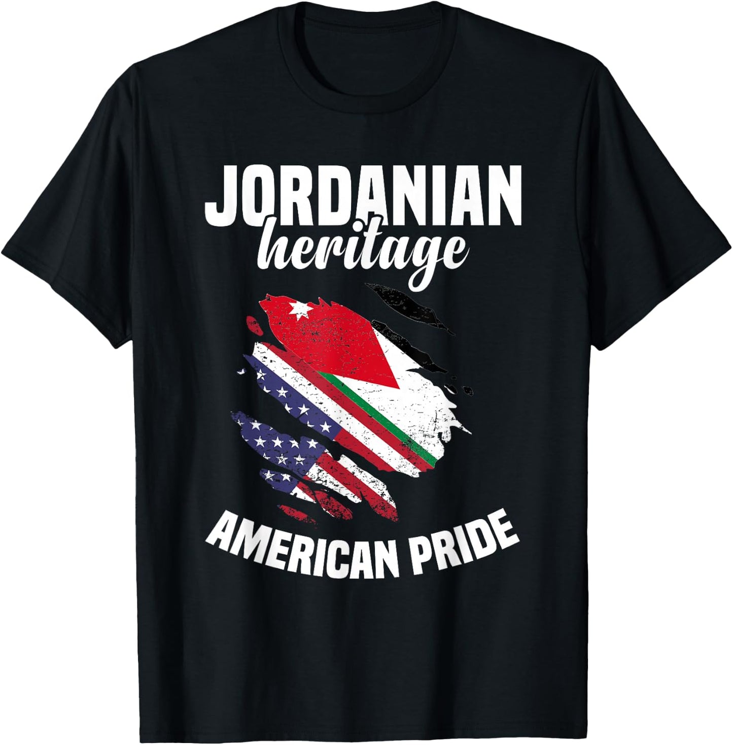 Jordan Flag Outfit American Flags US Uniform Jordanian T-Shirt - T-Shirt | Black