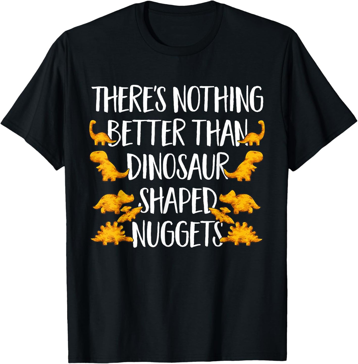 Dino Nuggets Dinosaur Chicken Nugget T-Shirt - T-Shirt | Black